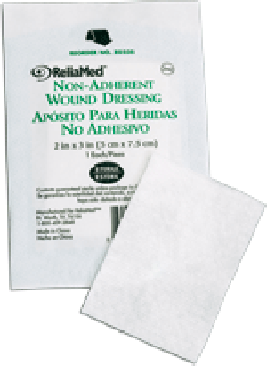 "ReliaMed Sterile Non-Adherent Wound Dressing 2"" x 3"""