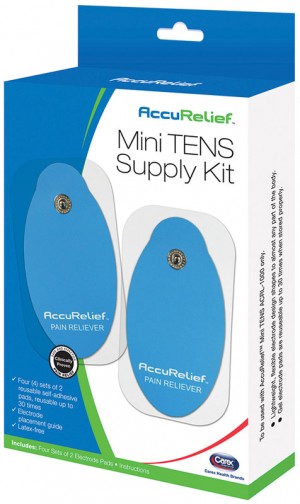 AccuRelief Mini TENS Supply Kit 4 Pair of Replacement Pads