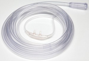 Oxygen Cannula, Pediatric, Clear With 7 Ft Tubing