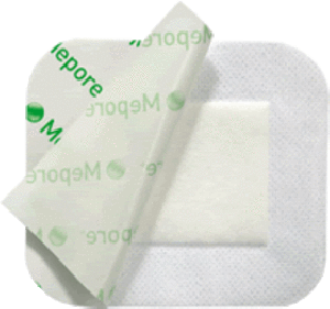 "Mepore Adhesive Absorbent Dressing 2.5"" x 3"""