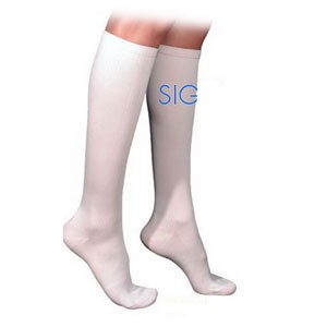 Cotton Calf Small, Avg, Short, 30-40, Clsd Toe, White