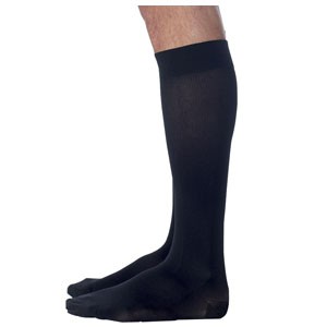 Midtown Microfiber Calf, 20-30 mmHg, Large, Long, Closed, Black