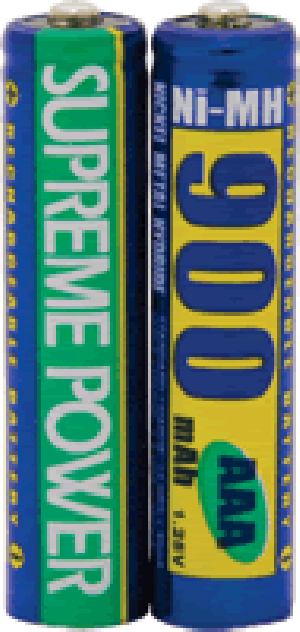 Rechargeable AAA Batteries, 2/Pkg