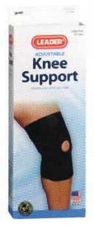 Leader Neoprene Open Patella Knee Support, Black, Large
