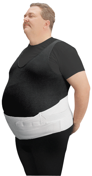 Leader Bariatric Back/Abdominal Support, White, +2