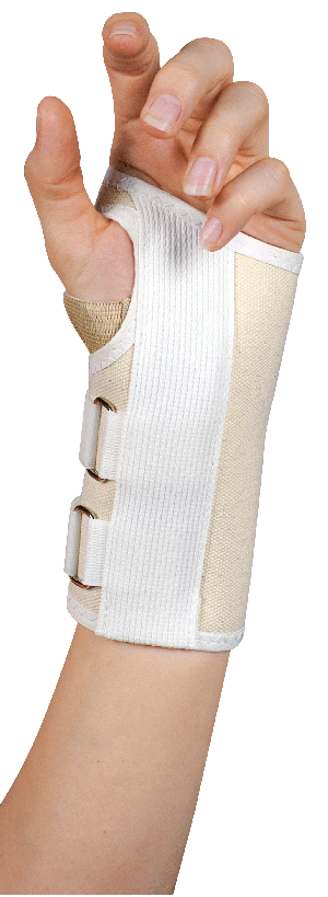 Leader Deluxe Carpal Tunnel Wrist Support, White, X-Large/Left