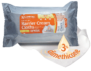 Sage Products Comfort Shield Barrier Cream Cloths, Large
