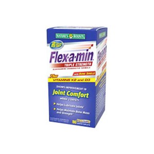 Natures Flex-A-Min Triple Strength Glucosamine Chondroitin Formula with Bone Shield (80 Count)