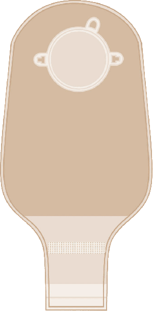 Stomocur Ileo Drainable Pouch with Filter, Velcro Closure