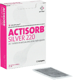 "ACTISORB Silver Antimicrobial Dressing 2-1/2"" x 3-3/4"""