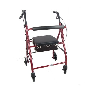 Rollator, Soft Seat, Burgundy