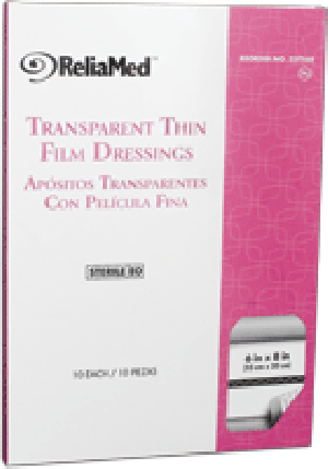 "ReliaMed Sterile Latex-Free Transparent Thin Film Adhesive Dressing 6"" x 8"""