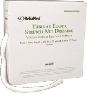 "ReliaMed Tubular Elastic Stretch Net Dressing, X-Small 5-3/8"" x 25 yds. (Finger, Toe and Wrist)"