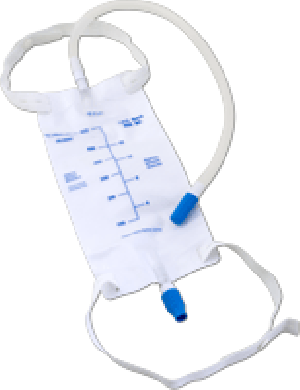 "Cardinal Health Leg Bag with Twist Valve, 18"" Tubing and Straps, 600 mL"