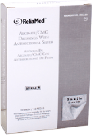 "ReliaMed Silver Alginate/CMC Dressings 2"" x 2"" Pad"