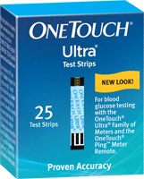 OneTouch Ultra Blue Blood Glucose Test Strip (25 count)