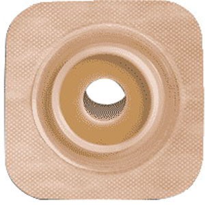 "Sur-fit Natura Stomahesive Flexible Pre-cut Wafer 4"" x 4"" Stoma 1-1/4"""