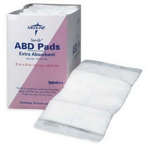 "Non-Sterile Abdominal Pad Dressing 12"" x 16"""