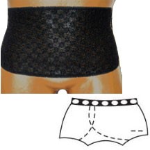 "OPTIONS Split-Lace Crotch with Built-In Barrier/Support, Soft Pink, Left-Side Stoma, X-Large 10, Hi