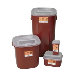 Stackable Sharps Container, 8 Gallon, Red