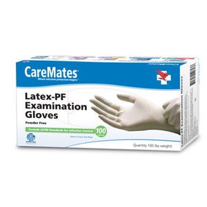CareMates Latex Textured Gloves, Medium