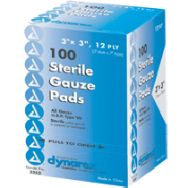 "Sterile Gauze Pad 3"" x 3"", 12-Ply"