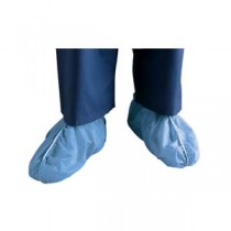 Fluid-Resistant Dura-Fit, Anti-Skid SMS Shoe Covers, X-Large
