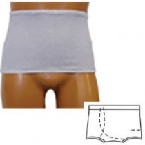 "OPTIONS Ladies' Brief with Built-In Barrier/Support, White, Dual Stoma, Medium 6-7, Hips 37"" - 41"