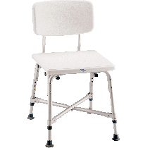 Bariatric Shower Chair with Contoured Seat and Backrest, 16-1/4" - 20" x 17" x 16-1/4"