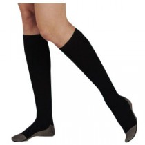 Silver Sole Knee-High Socks, 12-16, Black, X-Large