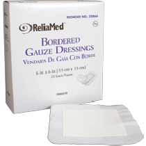 "ReliaMed Sterile Bordered Gauze Dressing 6"" x 6"""