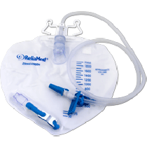 Cardinal Health Premium Vented Drainage Bag with Double Hanger Anti-Reflux Valve 2,000 mL