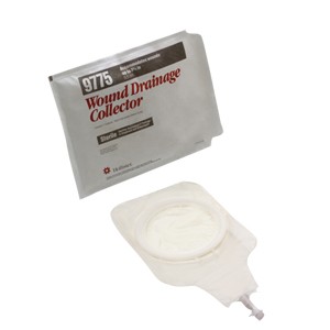 Wound Drainage Collector without Barrier, Large, Translucent