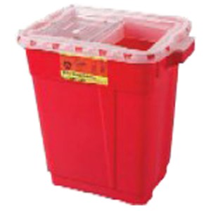 Extra-Large Sharps Collector, 9 Gallon, Red
